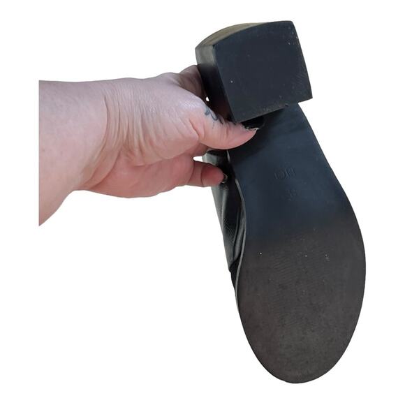 Urban Outfitters Black Leather And Suede Peep Toe Bootie - Picture 5 of 6